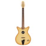 Danelectro Convertible hollow body electric guitar; Finish: coral burst; Fretboard: rosewood; Frets: