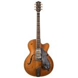 1950s Hofner President archtop guitar with later fitted Hofner sliding pickup system, made in