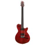 Godin LGXSA midi electric guitar; Finish: red, various dings and surface scratches; Fretboard: