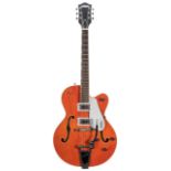 2016 Gretsch G5420T hollow body electric guitar, made in Korea, ser. no. KS16xxxx56; Finish: orange;