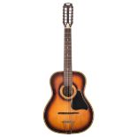 Otwin Western twelve string acoustic guitar; Finish: sunburst, various scuffs and marks;