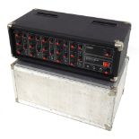 Custom Sound 700A/300 PA mixer amplifier, within a heavy duty flight case