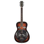 Gold Tone Paul Beard square neck resonator guitar, with a selection of slide bars, original hard