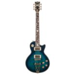 Dillion Extreme electric guitar, made in Korea, ser. no. C2xxxx63; Finish: trans blue; Fretboard: