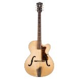 Hofner Senator 5114/06 acoustic archtop guitar, made in Germany, ser. no. 4x9; Finish: blond;