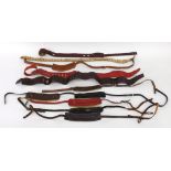 Ten vintage leather guitar straps (10)