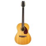 Yamaha FG-75 acoustic guitar, made in Taiwan; Back and sides: mahogany, various surface scratches;