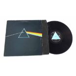 Pink Floyd - Dark Side of the Moon vinyl LP record, light blue triangle labels, cover VG, vinyl VG+