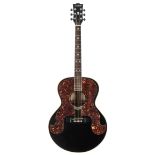 Epiphone SQ-180 acoustic guitar, ser. no. 00xxx53; Finish: black, various surface scratches;