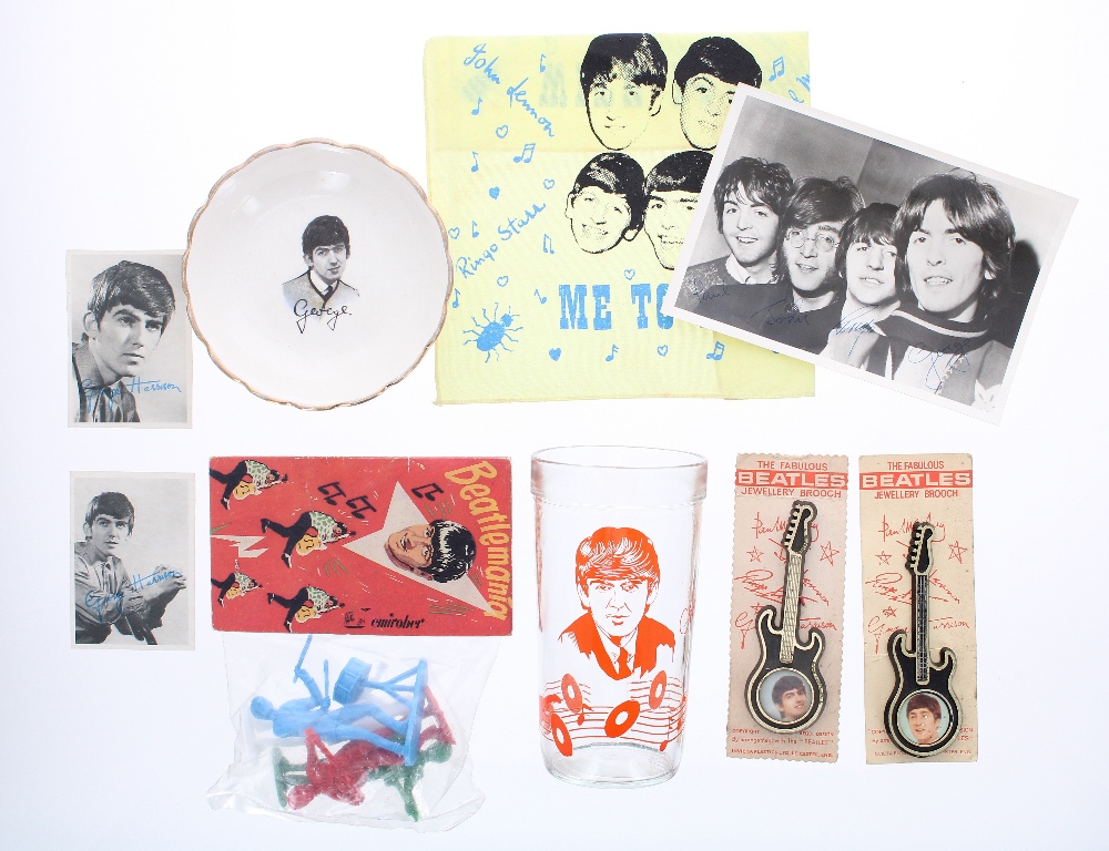 The Beatles - various ephemera including a sealed Emirober Beatlemania packet of four plastic