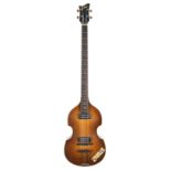 1963 Hofner 500/1 violin bass guitar, made in Germany, ser. no. 2x0; Finish: brunette, lacquer