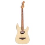 Fender Stratacoustic electro-acoustic guitar, made in China; Finish: ivory; Fretboard: rosewood;