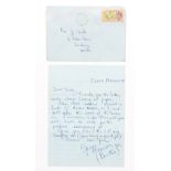 George Harrison - a hand written autographed letter to a Miss Judy Smith, with original Liverpool