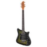 2005 Burns Vista Sonic electric guitar; Finish: green burst, minor marks; Fretboard: ebony; Frets: