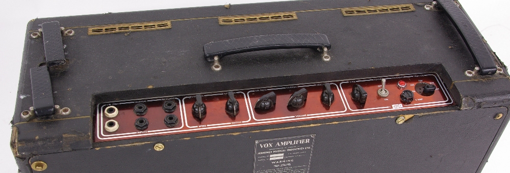 Early 1960s Vox AC30 guitar amplifier, made in England, ser. no. 7612N, copper control panel, blue - Image 2 of 3