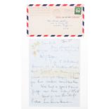 George Harrison interest - hand written letter by Louise Harrison to a fan based in California, USA,