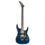 Jackson Performer electric guitar, blue finish with various imperfections, hard case; together