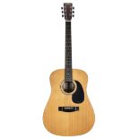 Sigma DM acoustic guitar, made in Korea; Back and sides: mahogany, minor surface wear; Table: