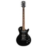 1970s Kay Les Paul style electric guitar; Finish: black, various scratches and blemishes; Fretboard: