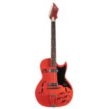 1960s Kay K562 Speed Demon hollow body electric guitar, made in USA; Finish: red; Fretboard: