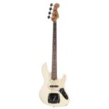 1995 Fender Jazz Bass guitar, made in USA, ser. no. N5xxxx9; Finish: Olympic white, minor surface