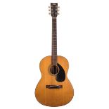 1970s Yamaha FG-75 Red Label acoustic guitar, made in Japan; Back and sides: mahogany, various minor