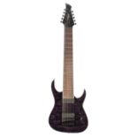 Agile ten string electric guitar, made in Korea; Finish: quilted purple, minor surface marks;