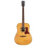 Tanglewood TW-115ST acoustic guitar fitted with a Fishman sound hole pickup wired through the end