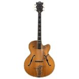 1957 Hofner Committee archtop guitar, made in Germany, ser. no. 2xx7; Finish: blond, various