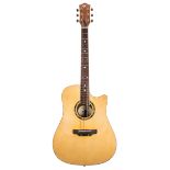 Skylark PDCA1 round back acoustic guitar, soft bag