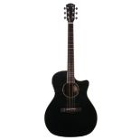 Fender GA-43SCE electro-acoustic guitar, made in Korea, ser. no. HM-xx1; Finish: black, minor