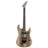 Heavily modified Jackson electric guitar, modifications including custom snakeskin wrap body,