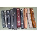 Ten various size violin cases (10)