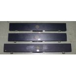 Three BCE custom three-division bow cases (3)