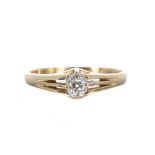 Gentleman's 18ct oval old-cut solitaire diamond ring, 0.50ct approx, clarity SI, colour I-J, 3.