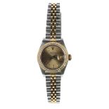 Rolex Oyster Perpetual Datejust gold and stainless steel lady's bracelet watch, ref. 69173, circa