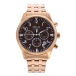 Rotary Aqauspeed gold plated gentleman's bracelet watch, quartz, 40mm - **with original box