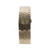 Sanford 9ct lady's textured bracelet watch, 43.4gm, 18mm - Condition Report: - Movement -