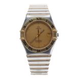 Omega Constellation Chronometer automatic stainless steel and gold gentleman's bracelet watch, no.