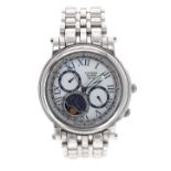 Citizen Eco-Drive WR 100 moonphase stainless steel gentleman's bracelet watch, ref. 8651, 42mm -
