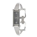 Gucci stainless steel lady's bangle watch, ref. 1500L, quartz, 12.5mm - Condition Report: - Movement