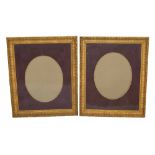 Pair of gilded picture frames, 34" x 28" with aperture of 28" x 23" (2)