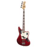 2014 Fender Jaguar Bass guitar, made in USA, ser. no. US14xxx58; Finish: candy apple red; Fretboard: