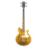 Epiphone Jack Casady Signature semi hollow body bass guitar, ser. no. R03xxxx7; Finish: gold;