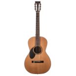 2014 Patrick James Eggle left-handed parlour acoustic guitar, made in England, ser. no. 1xxx4;