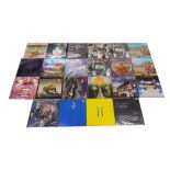 Collection of twenty-two vinyl record LPs, artists including 10cc, Little Feet, The Moody Blues