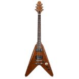1970s Harmony Flying V electric guitar; Finish: walnut, various minor blemishes and marks;