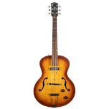 2003 Godin 5th Avenue Kingpin P90 hollow body electric guitar, made in Canada; Finish: cognac burst;