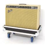 Fender '65 Twin Reverb-Amp guitar amplifier, made in USA, ser. no. AC05991; within a fitted heavy