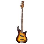 Fender Precision Bass Lyte bass guitar, made in Japan, circa 1990, ser. no. K0xxxx6; Finish: tobacco